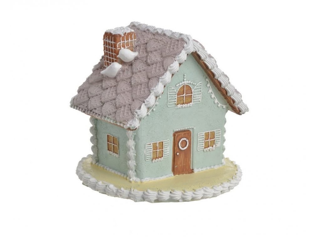 Vánoční domeček keramický d 12,5x š 12,5x v 11,5cm